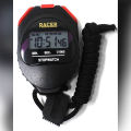 Racer Digital Stopwatch With Alarm Handheld LCD Timer Sports - Black. 