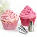 POPOLAR 1M And 2D Stainless Steel Nozzle , 5PCs Piping Page , Open Star Tip Pastry Cookies Tools Icing Piping Nozzles Cake Decorating Cupcake Creates Drop Flower. 