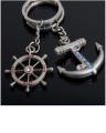 1 pair Anchor Key Ring Metal. 