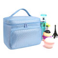 Makeup Organizer with Two-way Zipper Jewelry Digital Toiletry Bag. 