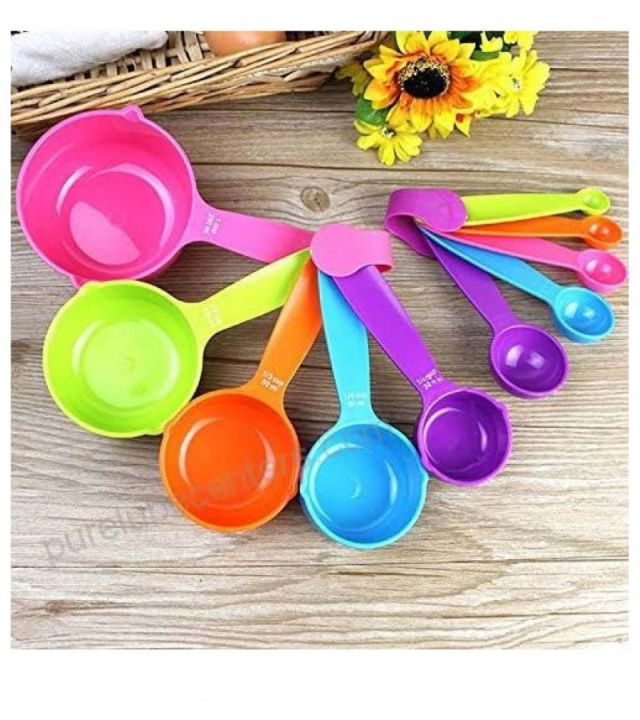 (%2010%20PCS%20SET%20)Measuring%20Cups%20and%20Spoons%20Set,%205%20Plastic%20Colourful%20Dosing%20Spoons,%205%20Plastic%20Measuring%20Spoons%20Cup,%20for%20Measuring%20Dry%20and%20Liquid%20Ingredients,%20for%20Kitchen,%20Cooking,%20Baking%20-%20Image%203