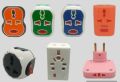 2 Pin, 3 Pin & Universal Plug 10-16A 220-250V High-Quality Plastic Socket Adapter with/without On-Off Switch – Home Office Travel Use, Multiple Designs & Colors. 