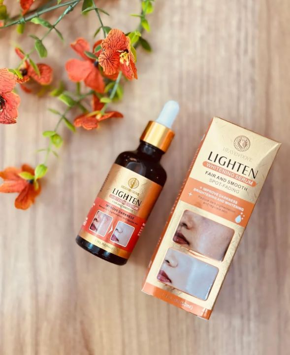 Heaven Dove Lighten Whitening Serum 50ml – Skin Brightening • Dark Spot Reduction • Hydrating Glow Serum • Even Tone & Radiance Booster for Clear, Smooth & Luminous Skin