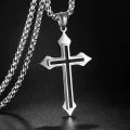 Simple Fashion Cross Chain Necklace for Women Men Jewelry. 