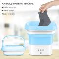 Portable Mini Folding Washing Machine + Dryer - Portable Mini Laundry Machine For Clothes Multi Color. 