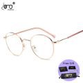 Anti Blue Light Glasses Round Cermin Mata Silau Computer Eyeglasses for Women Men Fashion Metal Frame Specs Korean Style. 