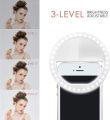 Selfie Ring Light – Portable LED Selfie Ring Light for Mobile Phones – Rechargeable Ring Light with Charging Cable For Tik Tok and Photography - 3 Level Brightness Adjustment with Flash Mode – Musically Light. 