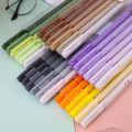 3/6Pcs 0.5mm Featured Plastic Gel Pen Morandi Color Box Black Ink Quick Dry Painting Pens Student Stationery Office School Supplies. 
