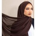 Luxury Chiffon Georgette High-quality fabric, Lightweight feel and effortless drape Hijabs/Scarves/Stoler for Girls/Women. 