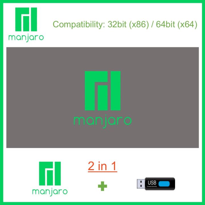 Manjaro Linux (32/64Bit - x64 manjaro-kde-24.0.5-240729-linux69) + 8GB USB...(2 in 1)