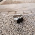Black Stone Ring, Silver Ring For Men, Stainless Steel Ring, Luxury Men Ring, Mens Ring.. 