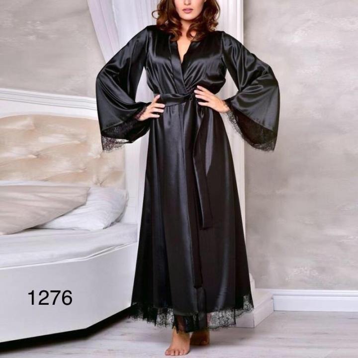 Nighty%20-%20Women's%20Black%20Long%20Gown%20Ladies%20Night%20Suit%20-%20Image%204