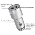 Dual USB Port Mobile Phone Car Charger Adapter Shoe Original Qualcomm Multi Quick Fast Charging for All Android and IPhone Assorted Color Metal Body. 