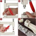 Pearl Setting Machine and Hand Press Pearl Setting Tools, Beads Rivet Fixing Machine with Pearl Beads Screw Heads Tweezers Wrench for DIY Crafts Accessories & (Free 5 size tools ). 