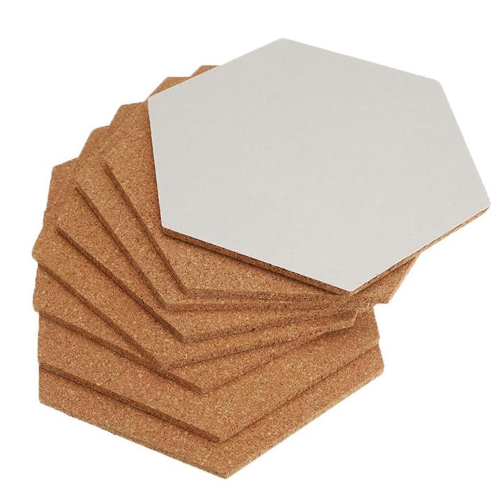 Cork Hexagon Board Decorative Strong Self-Adhesive Bulletin Board For Wall Home Office Decor School Supplies