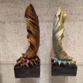 1 Piece Feather Sculpture Office Decoration Room Living Room Entrance TV Cabinet Showcase Creative Fiberglass Resin Crafts Decoration Showpiece. 