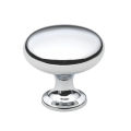 Drawer Pulls and Knobs,1-1/4" Diameter Shiny Silver Round Knobs for Cabinets, Drawers, Solid Zinc Alloy Dresser Handles, Pack Of 2, 4, 10 And 20. 