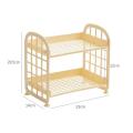 【FUN LIVE】 Ins Desktop Storage Box Makeup Storage Double-Layer Storage Shelf Desktop Storage Rack Desk Shelves Cosmetic Organizer Storage. 