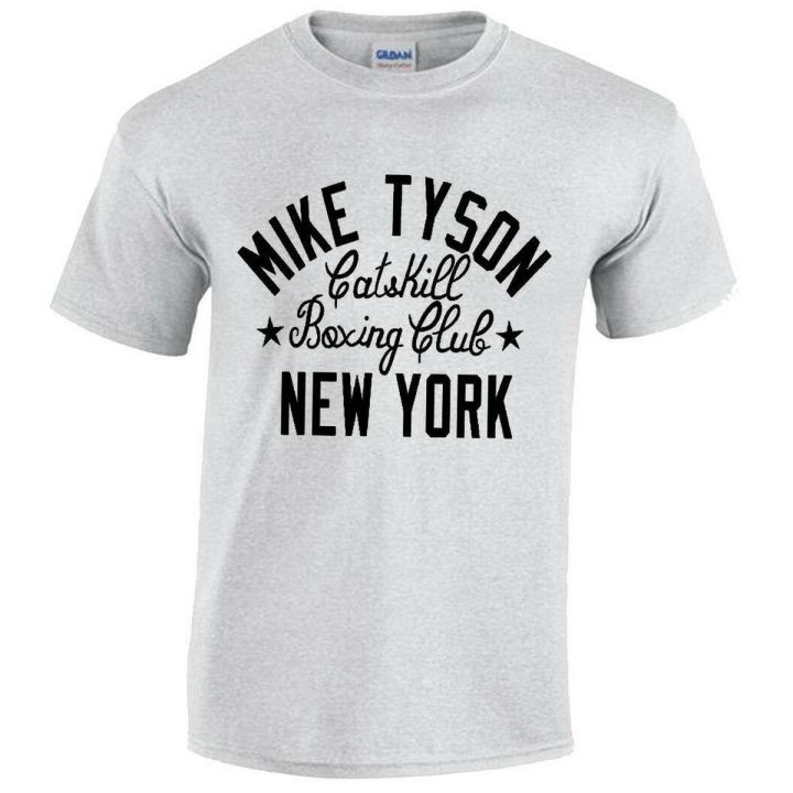 MIKE TYSON MENS T SHIRT BOXING DESIGN IRON GYM TRAINING TOP