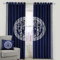 Premium Splendid Blackout Velvet Curtains Black White ( 2 Curtain set ). 