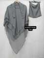 3 LAYER HIJAB SET 2 PEC SET 3 LYER KHIMAR WITH NIKAB. 