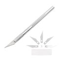 Pen Type Paper Cutter Precision Cutter for Artists pen knife knives Metal Precision Paper Cutting Cutter Art Tool For Craft Set Model Making Carving Scoring Pen Type With 6 Blades For DIY Creator. 