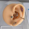 1 Pc Silicone Ear Model Reused Ear Displays Mould Professional Piercings Practice Tools for Earrings Ear Studs Display. 