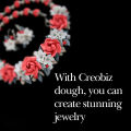 Creobiz Air Dry Clay for Jewellery, 32 Plus Colors, Best for Jewelley making, DIY, Modelling & Sculpting, Soft Clay, Easy to USe, Crackless, No Need To Bake, Better than Polymer Clay. 