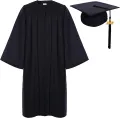 Graduation Gown Set – Includes Cap and Tassel for Bachelor, Master, Teacher and Lawyer. 
