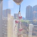 strap wholesale mobile phone new korean pink bow mobile phone charm imitation pearl bead chain phone case cute mobile phone accessories. 