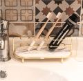 Electric toothbrush holder light luxury golden bathroom shelf Washing table diatom mud absorbent pad toilet storage rack. 