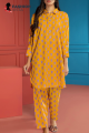 Fashion Vista Unstitched 1 Piece Digital Printed Lawn Shirt - Mustard. 