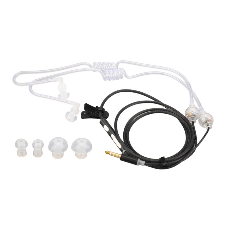 Air Tube Earbuds, Noise Reduction 3.5mm Air Tube Headset for Laptop