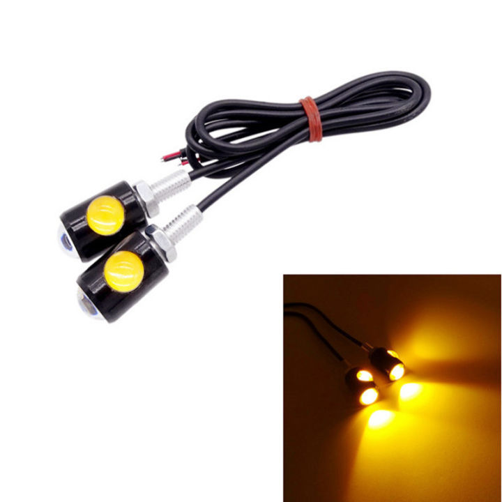 Creative Motorcycle Signal Lamp License Plate Light LED Bulb Eye Shape ...