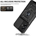 icasecover For Infinix Hot 30 / Hot 30i / Hot 30 Play Case Hard Sliding Lens Camera Protection Stand Holder Back Phone Cover. 