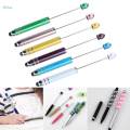 6 Pieces Creative Beadable Pens Stationery Portable Classroom Presents Bead Ballpoint Pen for Office. 