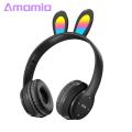 Amamia Wireless Headphone Intelligent Noise Reduction Wireless Bluetooth-compatible Rabbit Ears Headphones. 