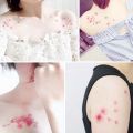 [Ready Stock] Tattoo sticker waterproof lasting feminine collarbone ankle cherry blossom flower small fresh student girl tattoo sticker. 