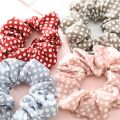 【Heartbeat Girl Store】1Pcs Dot Design Hair Scrunchies Holder Hair Ties Gum Hair Bands Fabric Hair Scrunchie Ponytail Holder. 