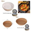 Air Fryer Disposable Paper Liner, 50 PCs Air Fryer Liners Round Non-Stick Air fryer Parchment Liners,Oil-proof,Water-Proof. 