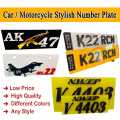 Original number plate for motorcycle / original number plate for car / Stylish number plate. 