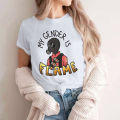 My Gender Is Flame Feminine Shirts Team Fortress 2 Shooter Game T-shirt Goth Vintage Female Clothing. 