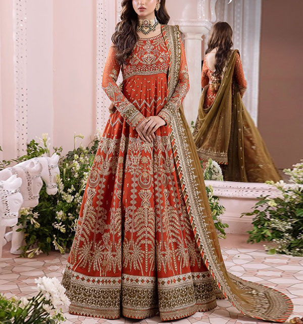 Heavy Embroidered Chiffon Dress With Multi EMb. Lace Dupatta Unstitched Code RCHI-882