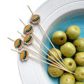 100Pcs Hamburger Garnish Bamboo Sticks Disposable Fruit Sticks Food Picks-Angelia. 
