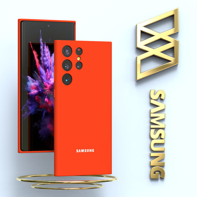 Official%20SamSung%20Galaxy%20S22%20Ultra%20Silicone%20Cover,%20Red%20-%20Image%202