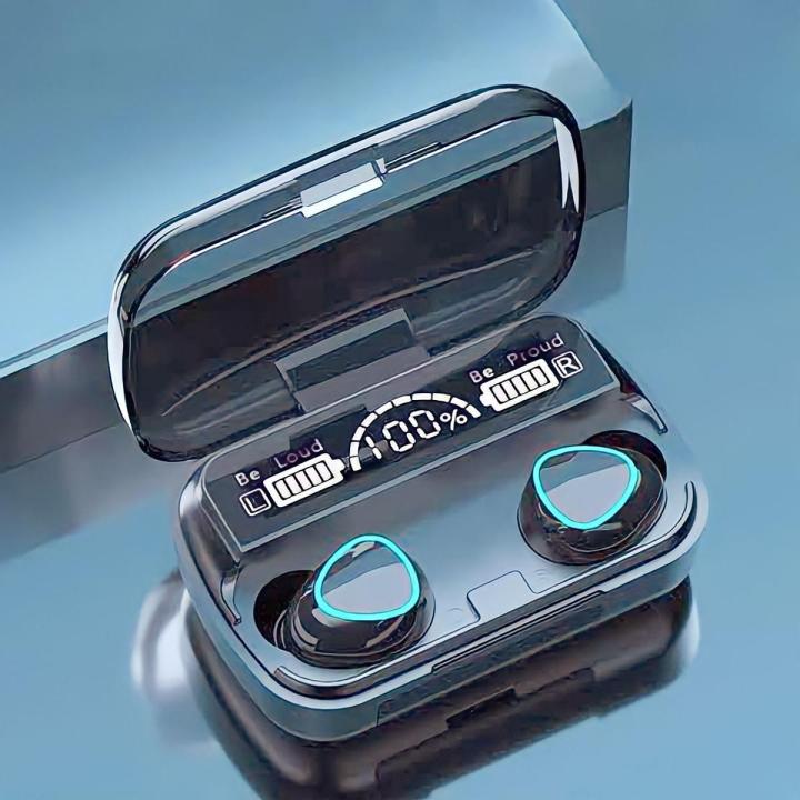 M10 TWS Bluetooth earphones - earbuds - 3500mAh charging box - waterproof earbuds - touch with microphone (original) - compatible to All devices