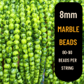 🔹 Premium 8mm Multi-Shade Marble Beads String (70–80 Beads) | Vibrant DIY Craft & Jewelry Supplies – Only at QuickCart99. 