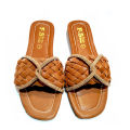 New 2025 Eid Collection Elegant Design Stylish Wear Flat Sandal for Women and Girls by Nagra Shoes - NS-50014- Brown. 