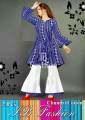 Chunri Stylish Steam Printed Frock with Sharara 2 Pcs Ladies Suit Ready to Wear for Girls and Women OF. 