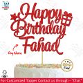 Customized Happy Birthday Cake Topper For Party Celebration, Birthday Toppers for Kids, personalized with ANY NAME cake Decoration supplies. 